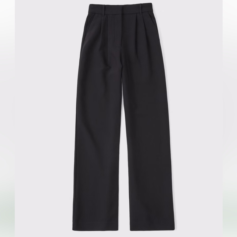 Abercrombie & Fitch Sloane Tailored Wide Leg Pant Black 31/12 L